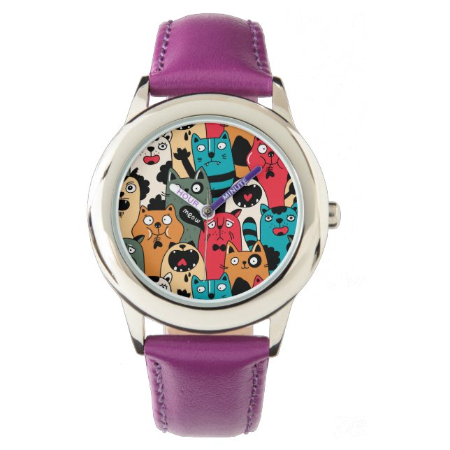 Reloj De Pulsera La multitud de gatos (Anverso)