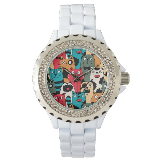 Reloj De Pulsera La multitud de gatos (Anverso)
