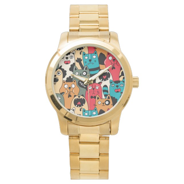 Reloj De Pulsera La multitud de gatos (Anverso)