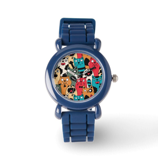 Reloj De Pulsera La multitud de gatos (Anverso)