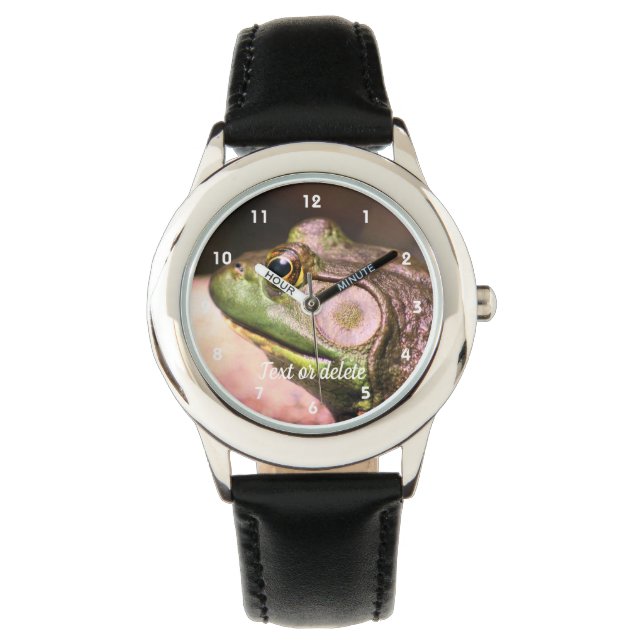 Reloj De Pulsera La naturaleza de la rana toro grande y antigua per (Anverso)