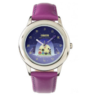 Reloj De Pulsera La nevada celebración de Edo-Neko