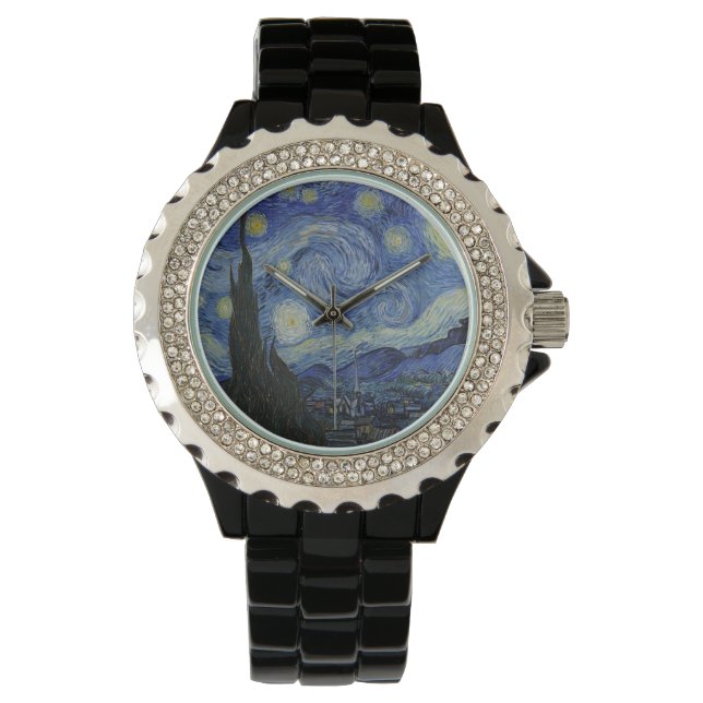 Reloj De Pulsera La noche estrellada de Van Gogh (Anverso)