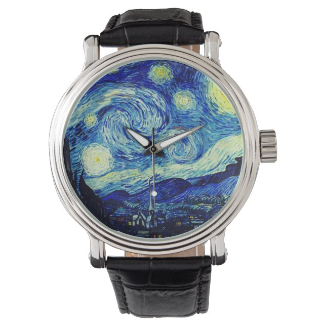 Reloj De Pulsera La noche estrellada de Vincent Van Gogh (Anverso)