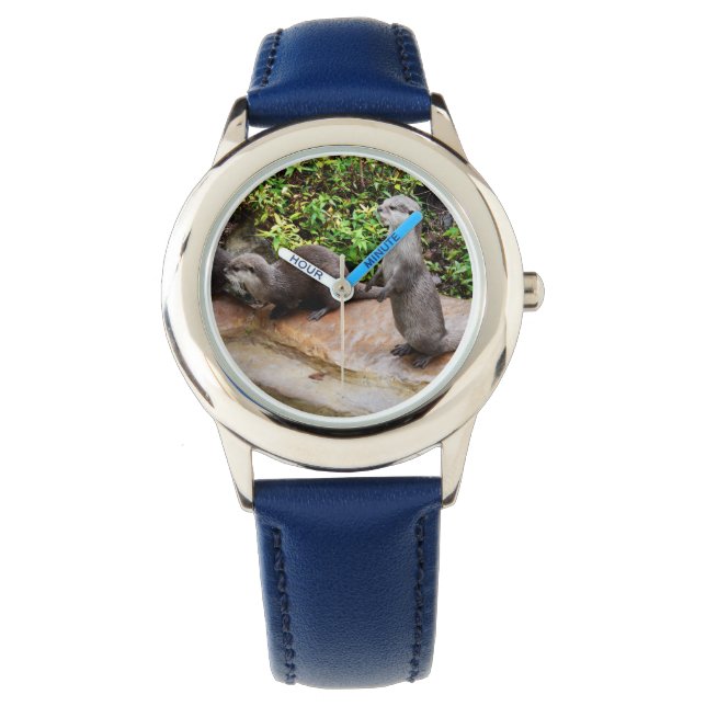 Reloj De Pulsera La nutria está hablando, niños miren. (Anverso)