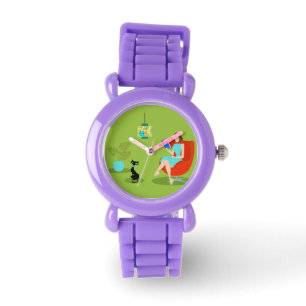 Reloj De Pulsera La observación de las mujeres que leen retro
