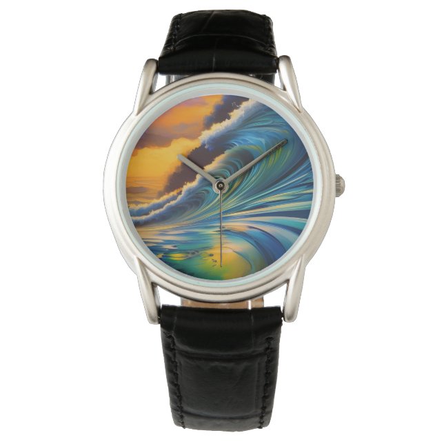Reloj De Pulsera La ola al amanecer (Anverso)