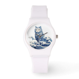 Reloj De Pulsera La ola del gato en Kanagawa