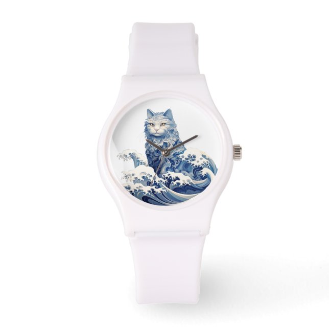 Reloj De Pulsera La ola del gato en Kanagawa (Anverso)