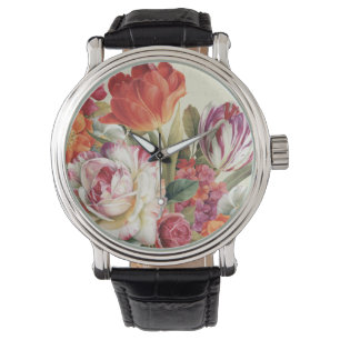 Reloj De Pulsera La opinión del jardín lanzó las flores