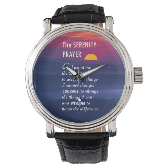 Reloj De Pulsera La oración de la serenidad 2 (Anverso)