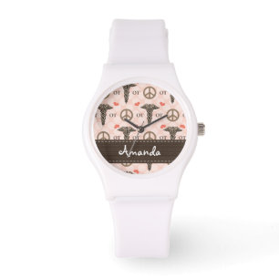 Reloj De Pulsera La Paz Personalizada Ama La Terapia Ocupacional