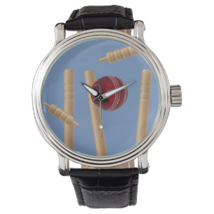Reloj De Pulsera La pelota de cricket destroza el cricket,