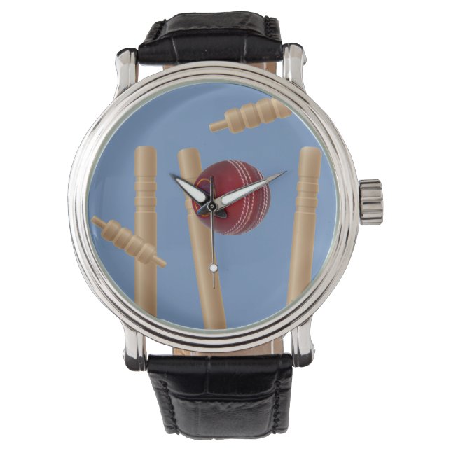 Reloj De Pulsera La pelota de cricket destroza el cricket, (Anverso)