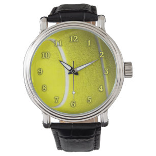 Reloj De Pulsera La pelota de tenis con el amarillo de neón numera