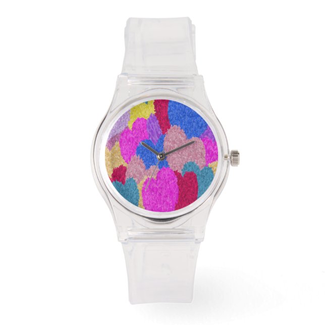 Reloj De Pulsera La Pintura Abstracta Del Corazón Fragmentado (Anverso)