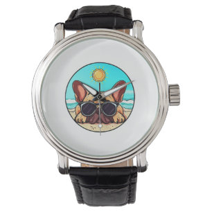 Reloj De Pulsera La playa de Frenchie