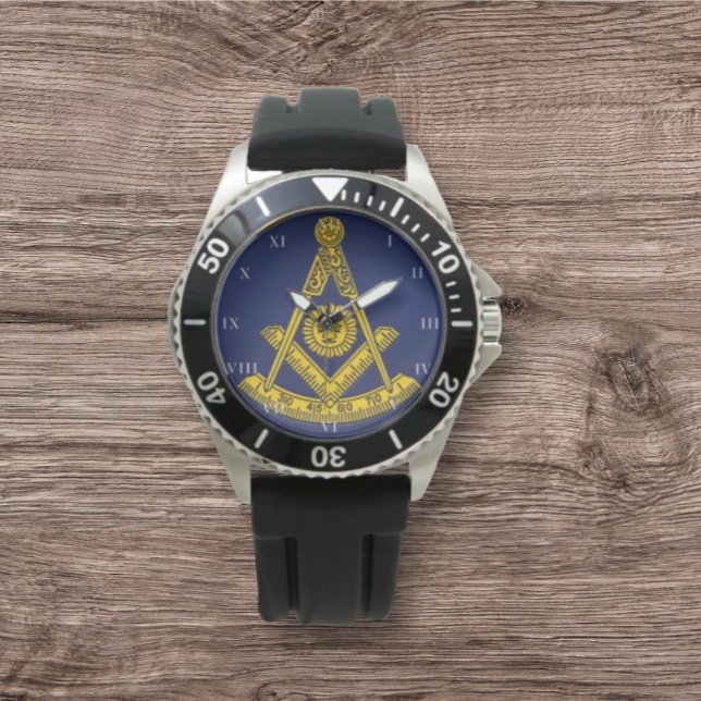 Reloj De Pulsera La plaza principal de masón y la brújula masónica (Subido por el creador)