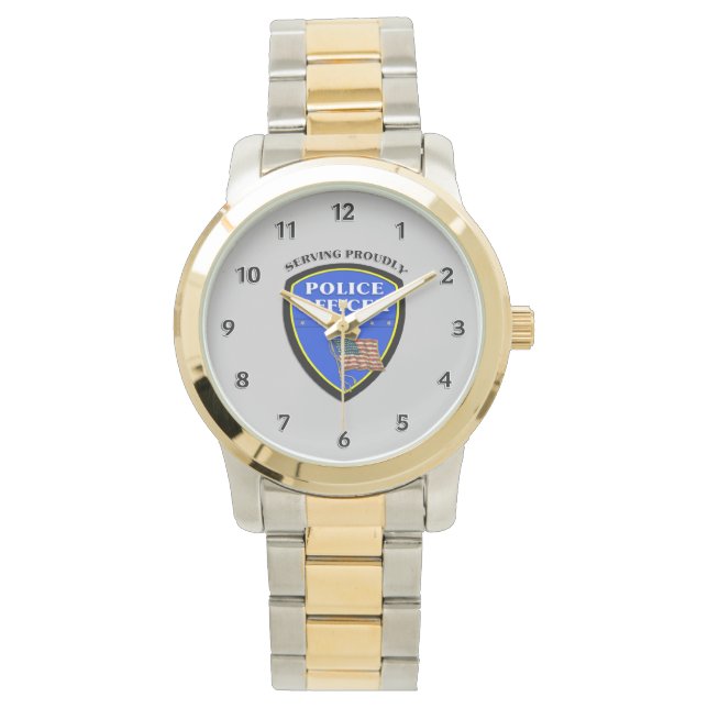 Reloj De Pulsera La policía está sirviendo con orgullo (Anverso)