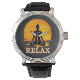 Reloj De Pulsera La relajación de la meditación del atardecer del y