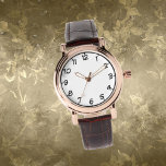 Reloj De Pulsera La Rosa de las mujeres de la protección de la cose<br><div class="desc">¡Un regalo para ella es el reloj de Rosa de oro de las mujeres con correa de cuero marrón! ¡Un gran regalo que es especial para cualquier ocasión!</div>