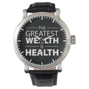 Reloj De Pulsera La salud es riqueza, el gimnasio Inspirador