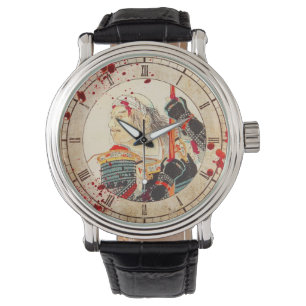 Reloj De Pulsera La sangre vintage salpicada Legendario Guerrero Sa