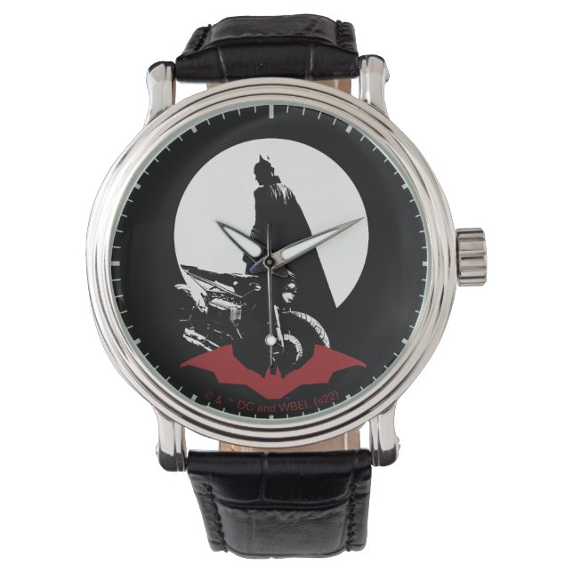 Reloj De Pulsera La silueta de la motocicleta Batman (Anverso)