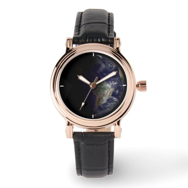 Reloj De Pulsera La Tierra En Su Equinoccio. (Anverso)