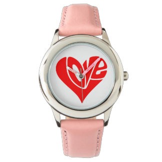 Reloj De Pulsera La tipografía del amor en forma de corazón