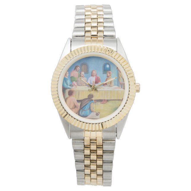 Reloj De Pulsera La Última Cena: Jesús y los Discípulos (Anverso)