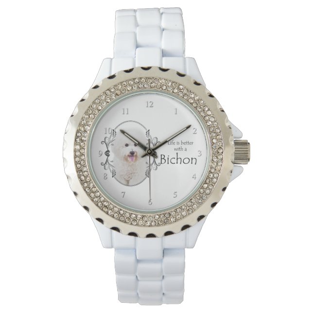 Reloj De Pulsera La vida es mejor Bichon Watch (Anverso)