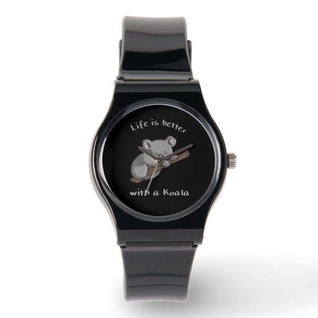 Reloj De Pulsera La Vida Es Mejor Con Koala (Anverso)