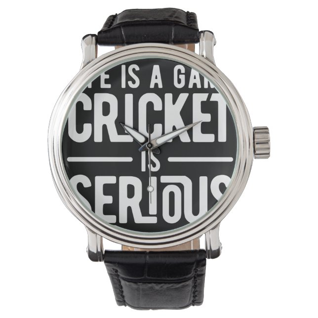 Reloj De Pulsera la vida es un juego de cricket serio (Anverso)