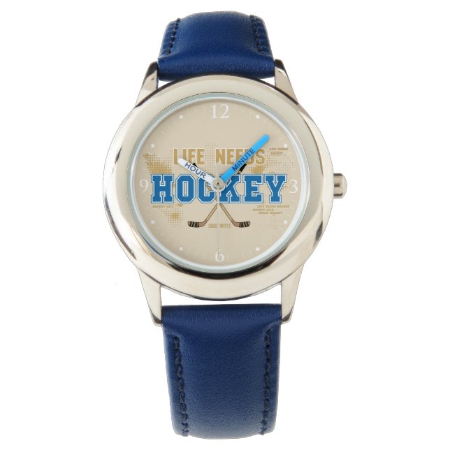 Reloj De Pulsera La vida necesita jóvenes de hockey (Anverso)
