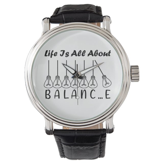 Reloj De Pulsera La vida se trata de inspiración de equilibrio y mo (Anverso)