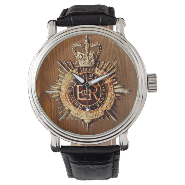 Reloj De Pulsera La vieja insignia de gorra de oficial de policía b (Anverso)