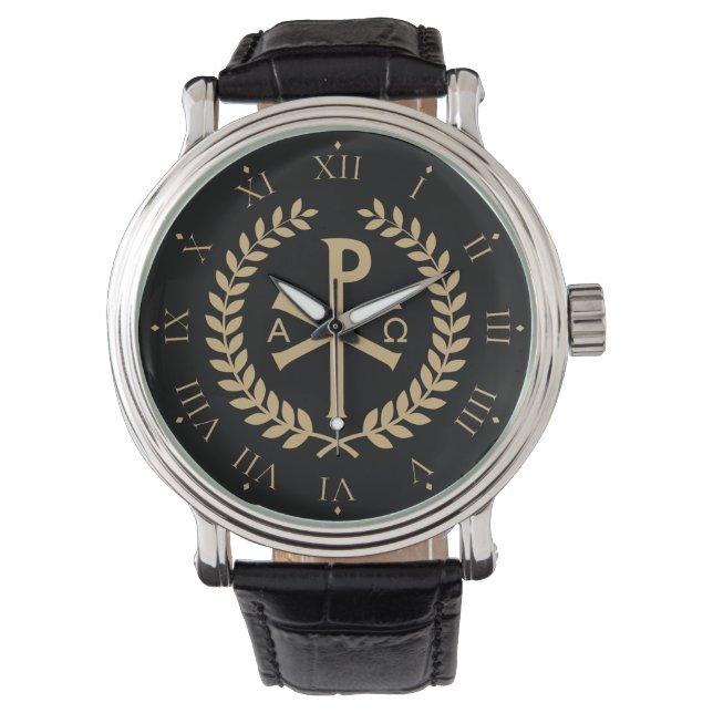 Reloj De Pulsera Labarum - Chi Rho - Norma Imperial Romana (Anverso)