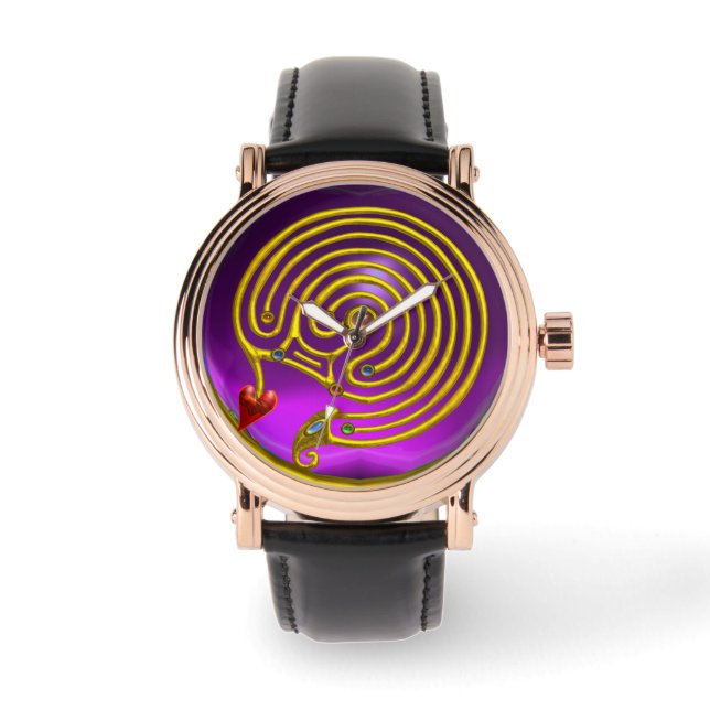 Reloj De Pulsera LABERINTO DE HÍPER ORO, Púrpura (Anverso)