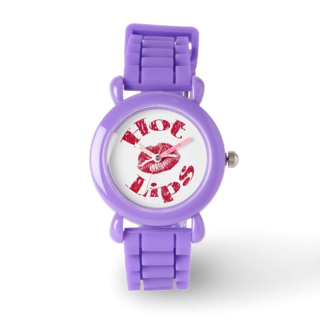 Reloj De Pulsera Labios calientes, labios rojos (Anverso)