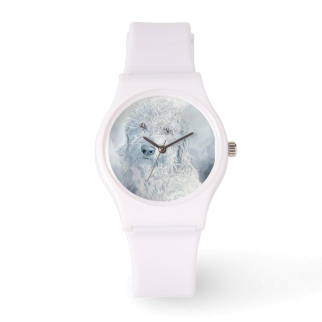 Reloj De Pulsera Labradoodle blanco (Anverso)