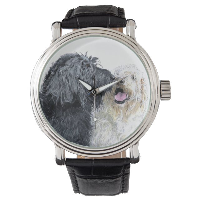 Reloj De Pulsera Labradoodle Kiss (Anverso)