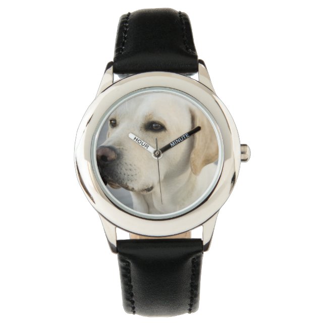 Reloj De Pulsera Labrador amarillo recuperador (Anverso)