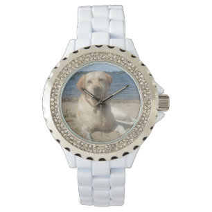 Reloj De Pulsera Labrador amarillo recuperador