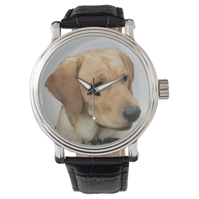 Reloj De Pulsera Labrador amarillo recuperador (Anverso)