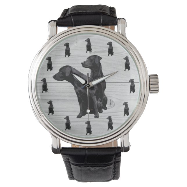 Reloj De Pulsera Labrador negro (Anverso)