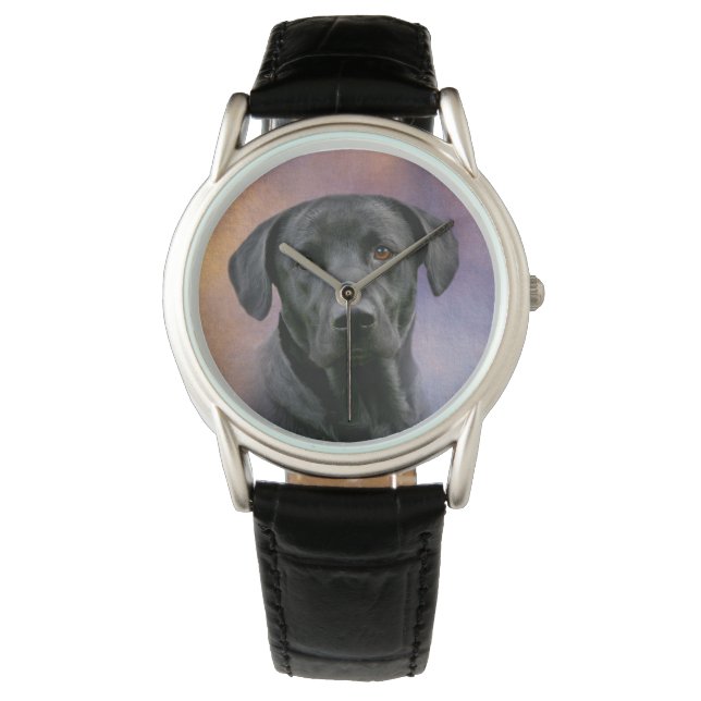 Reloj De Pulsera Labrador negro (Anverso)
