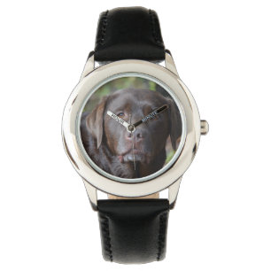 Reloj De Pulsera Labrador retriever adorable del chocolate
