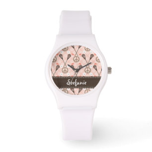 Reloj De Pulsera Lacrosse de paz personalizada