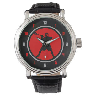 Reloj De Pulsera Lacrosse Player watch -rojo / negro